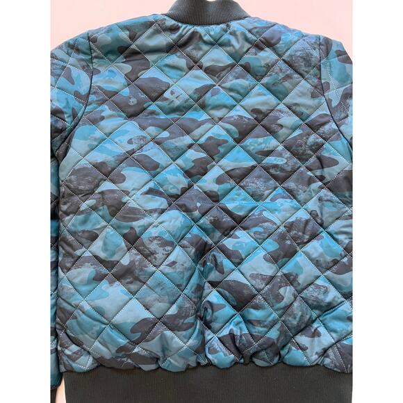 Columbia Hawlings Hill Bomber Jacket Thermal Coil-Blue Black Camo Size S $160 - Picture 9 of 10
